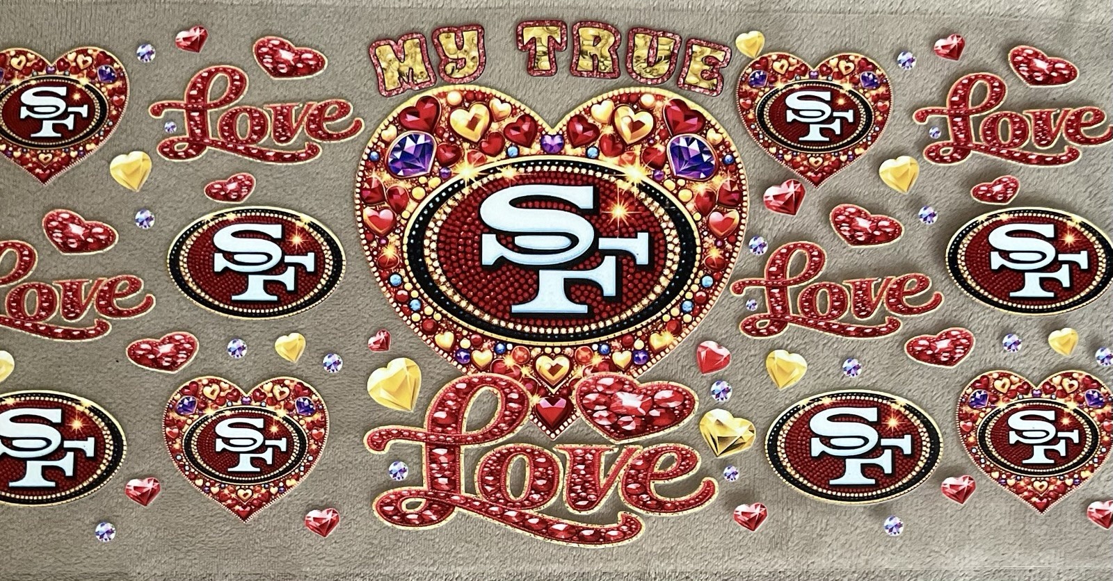 SAN FRANCISCO Football Team UV DTF Transfer Sticker Cup Wrap DIY Cups Bottles