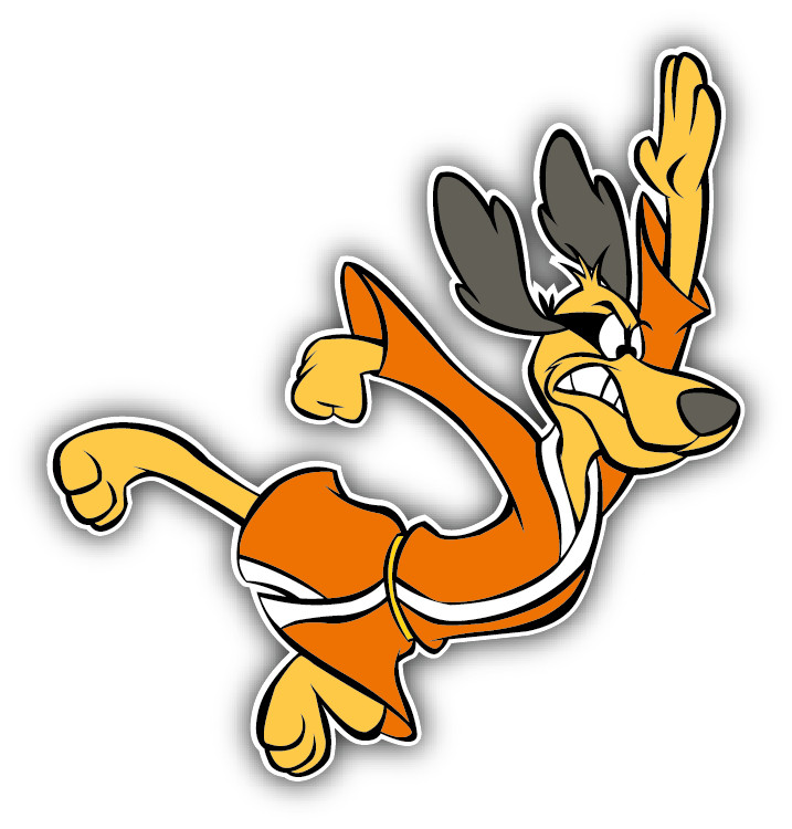 Hong Kong Phooey Flying Cartoon Car Bumper Sticker Decal 5"x 5"