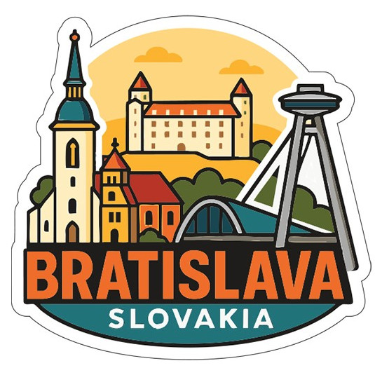 Bratislava Slovakia Sticker Decal Vinyl Die-Cut City Skyline Landmark Design