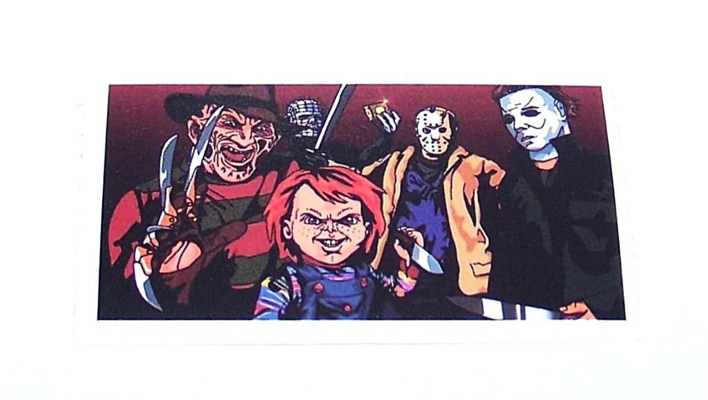 CLASSIC MONSTERS – Cut Sticker Movie Horror Film Halloween Chucky Freddy Jason