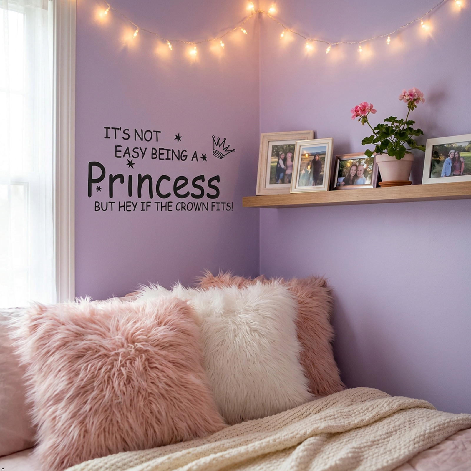 NOT Easy Being A Princess Girl Wall Quote Sticker Graphic Vinyl Home Kid décor