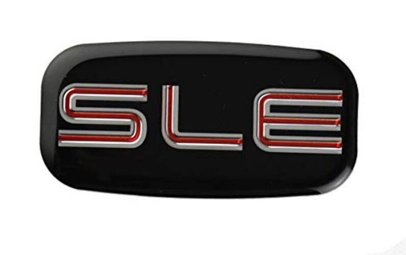 2X SLE Emblems 3D Nameplate Sticker Replacement for GMC Chevrolet Sierra
