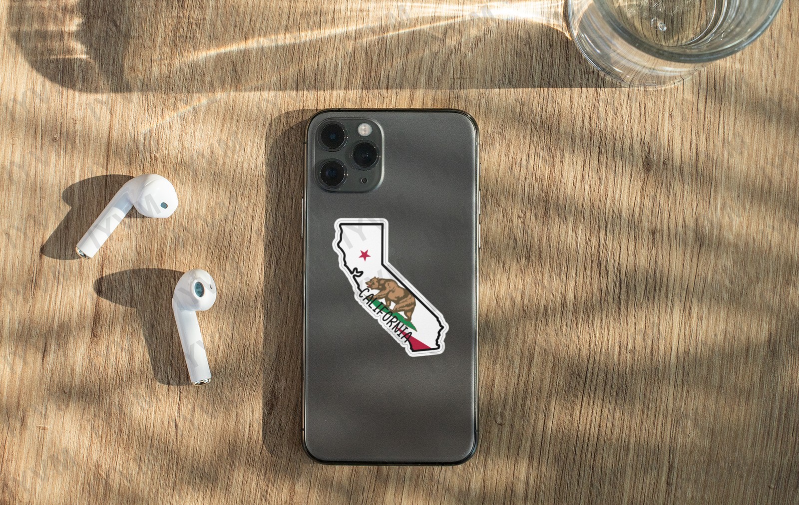 State of California Flag Map Sticker Decal USA California State