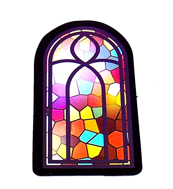 STAINED GLASS – Die Cut Sticker Decal Stained Glass Window