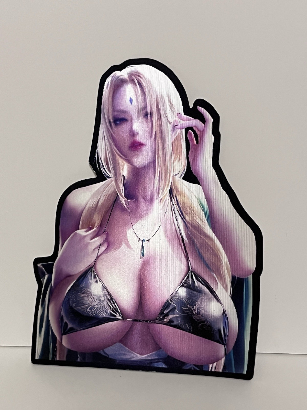 Anime Tsunade Inspired Lenticular Holographic Sticker Fan Art Decal