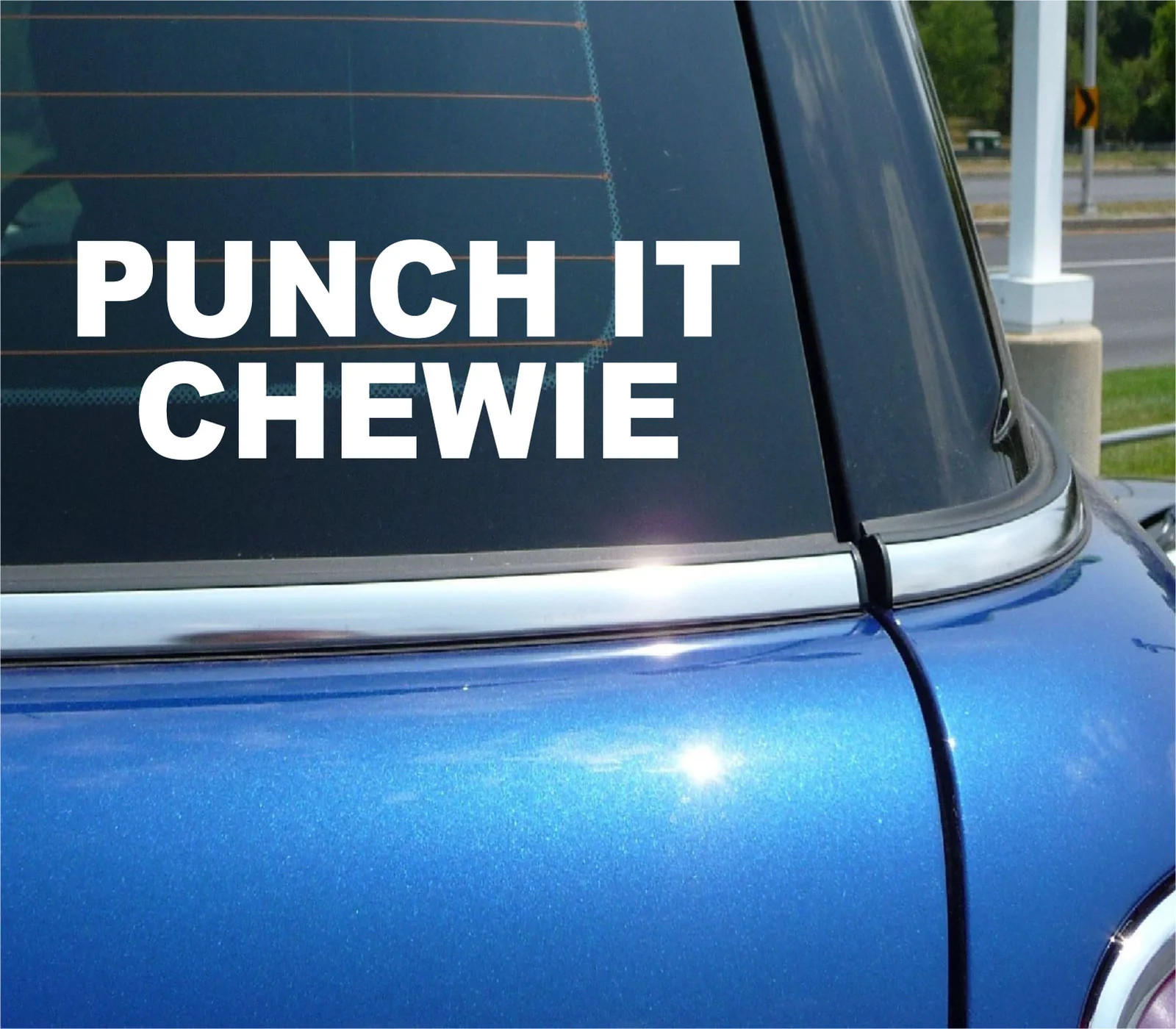 PUNCH IT CHEWIE STICKER DECAL FUNNY CAR WINDOW MILLENIUM FALCON WOOKIE PILOT