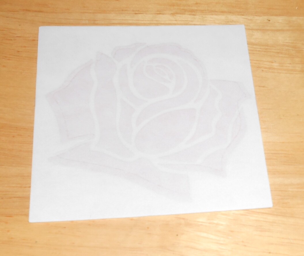 Red Rose Clear Sticker (square) 3.5×3.5