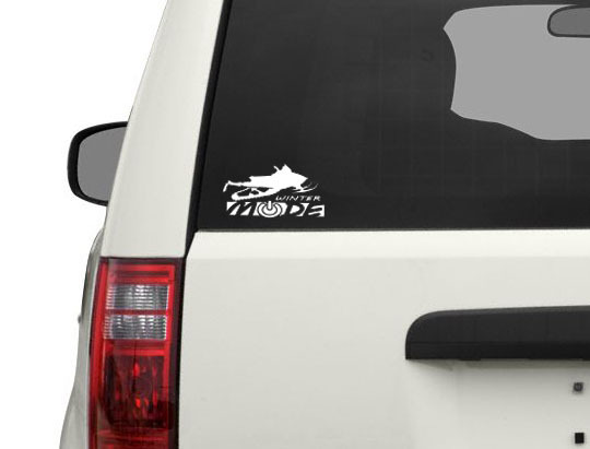 Snowmobile decal, Winter mode decal, snowmobile vinyl decal stickers