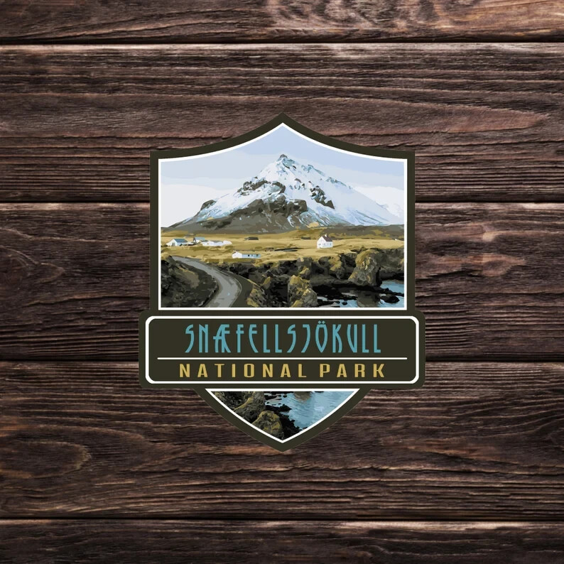 Snæfellsjökull National Park Sticker – Iceland Travel Adventure Collection
