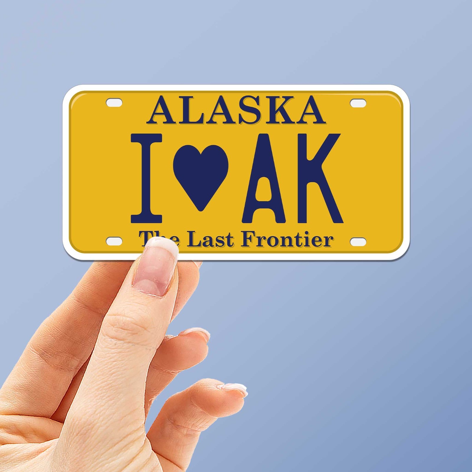 Alaska License Plate Stickers – Choose Your AK City or National Park Decal