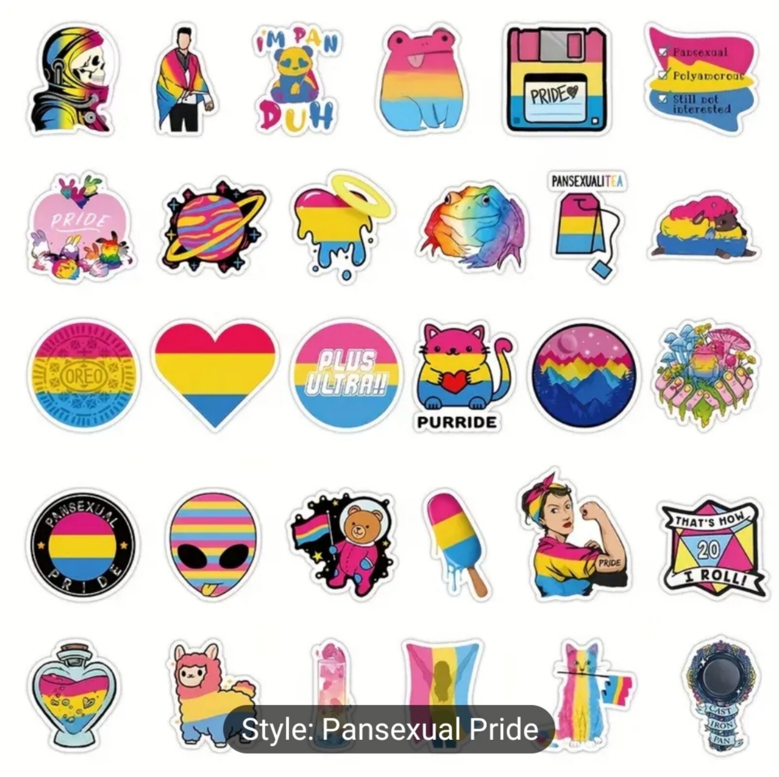 10 PCS Pansexual Pride Flag Stickers BRAND NEW