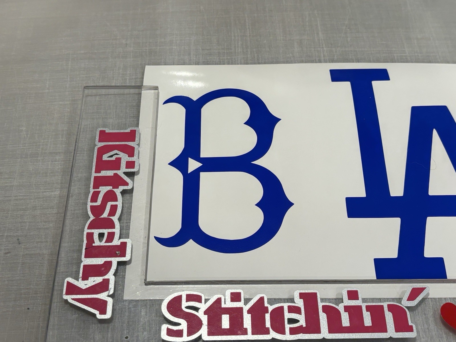 "B" Brooklyn Dodgers Die Cut Vinyl Decal Bklyn NYC New York Big Apple