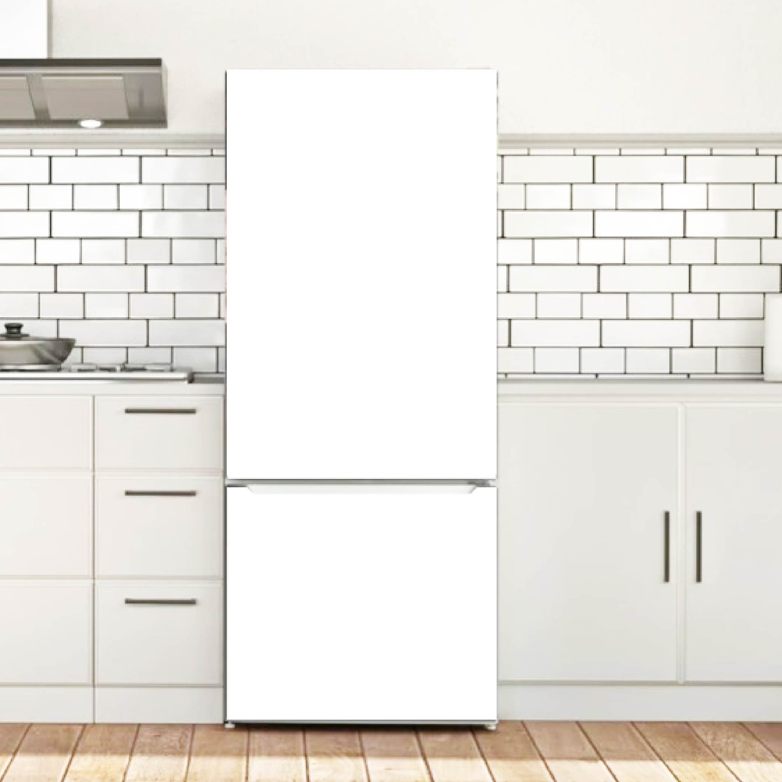 White Fridge Wrap Refrigerator Skin Vinyl Cover