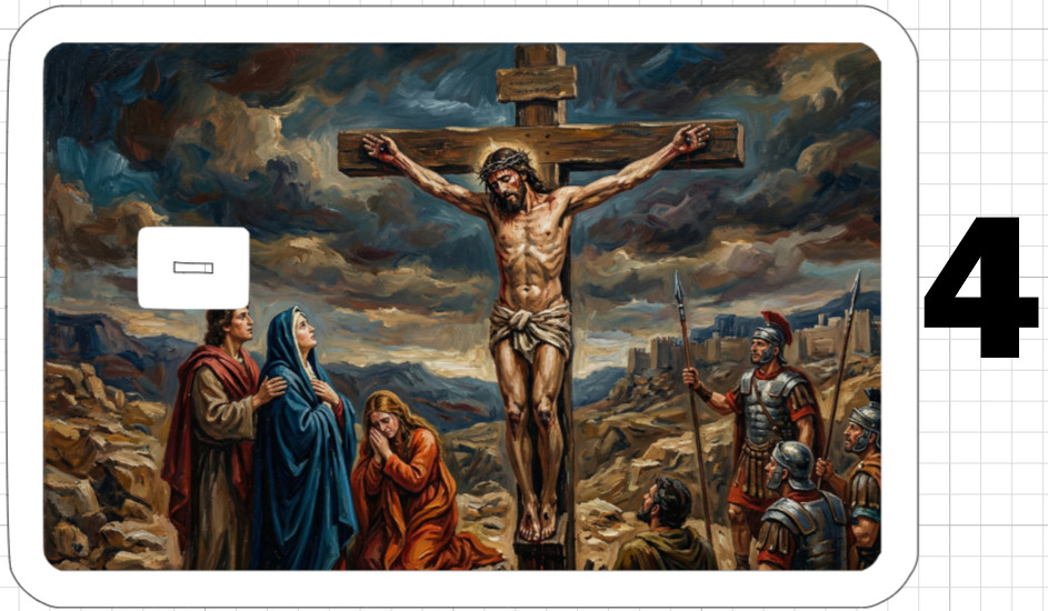 Jesus Christ Cross Painting Credit Gift Debit ATM Card Skin Sticker God Love USA