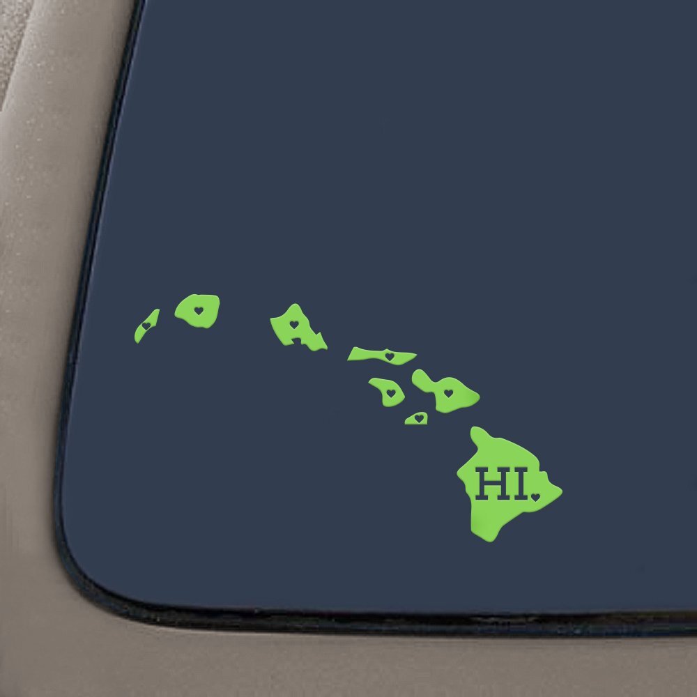 CMI DD991LG Hawaii with State Abbreviation Decal Sticker | 5.5-Inches by