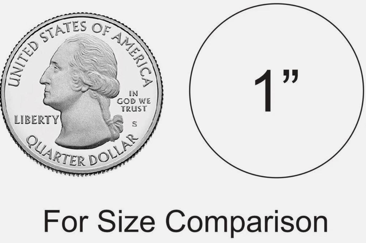 Dots Round Vinyl Color Coded Inventory Label Chrome Silver 1 Inch Stickers