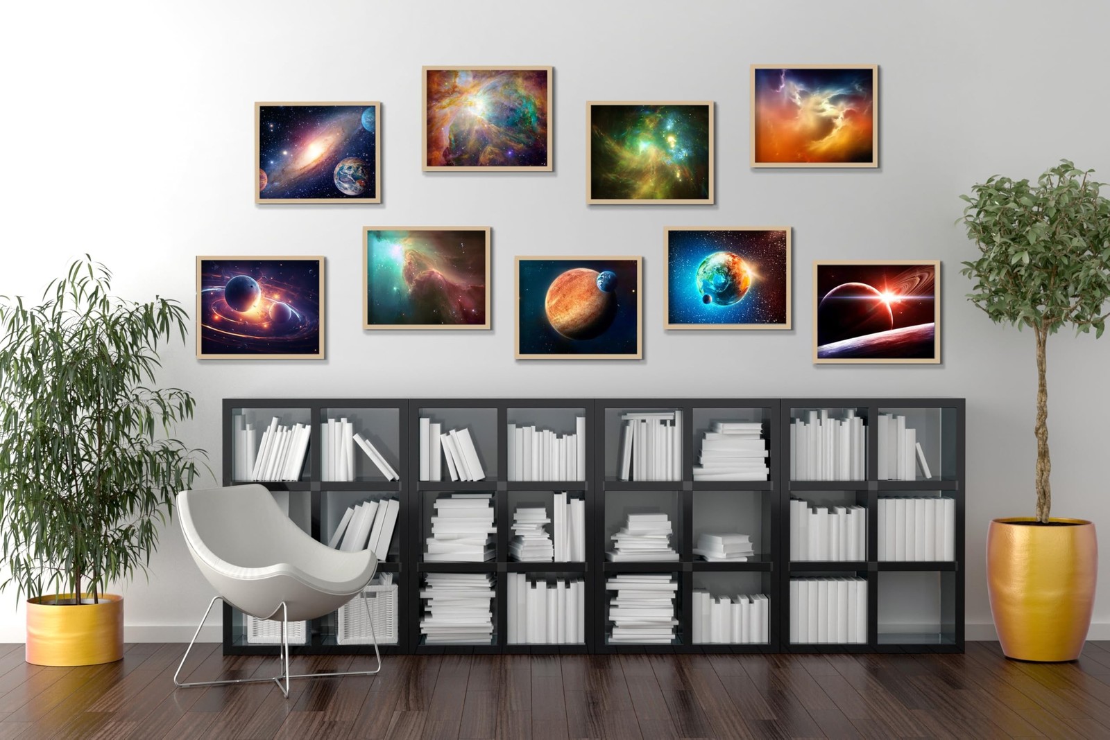 Outer Space Posters Solar System Planet Painting Galaxy Pictures Nebula Wall …