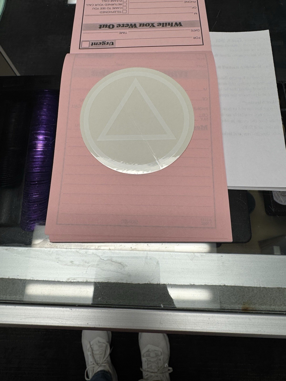 Triangle Circle Vinyl Decal, Multiple Colors