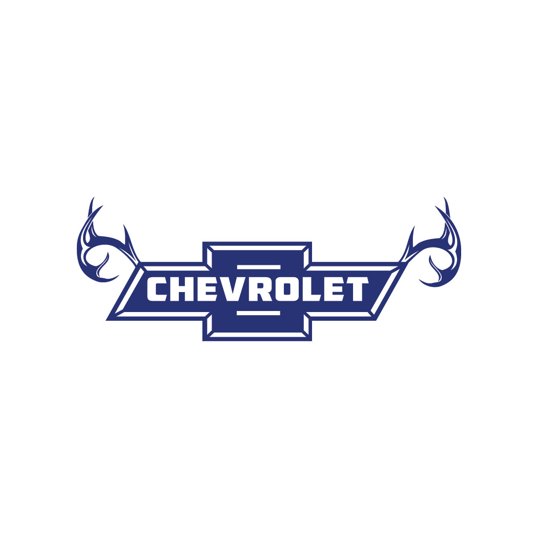 Automotive Chevy Bowtie Deer Antlers Die Cut Decal Rear Window Made in USA