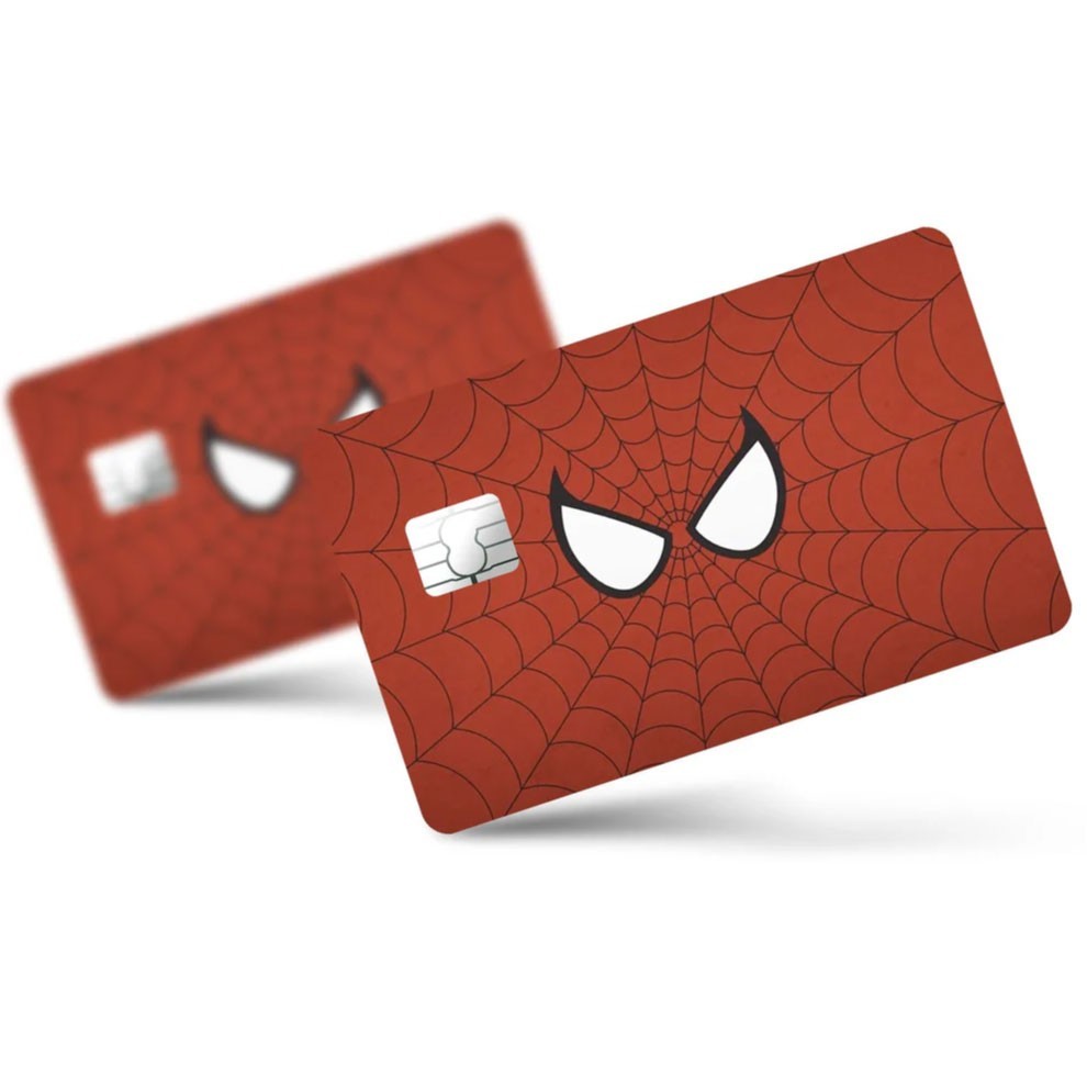 4 Pack Spiderman Face Credit Card Skin Marvel Comics Decal Sticker Set Superhero