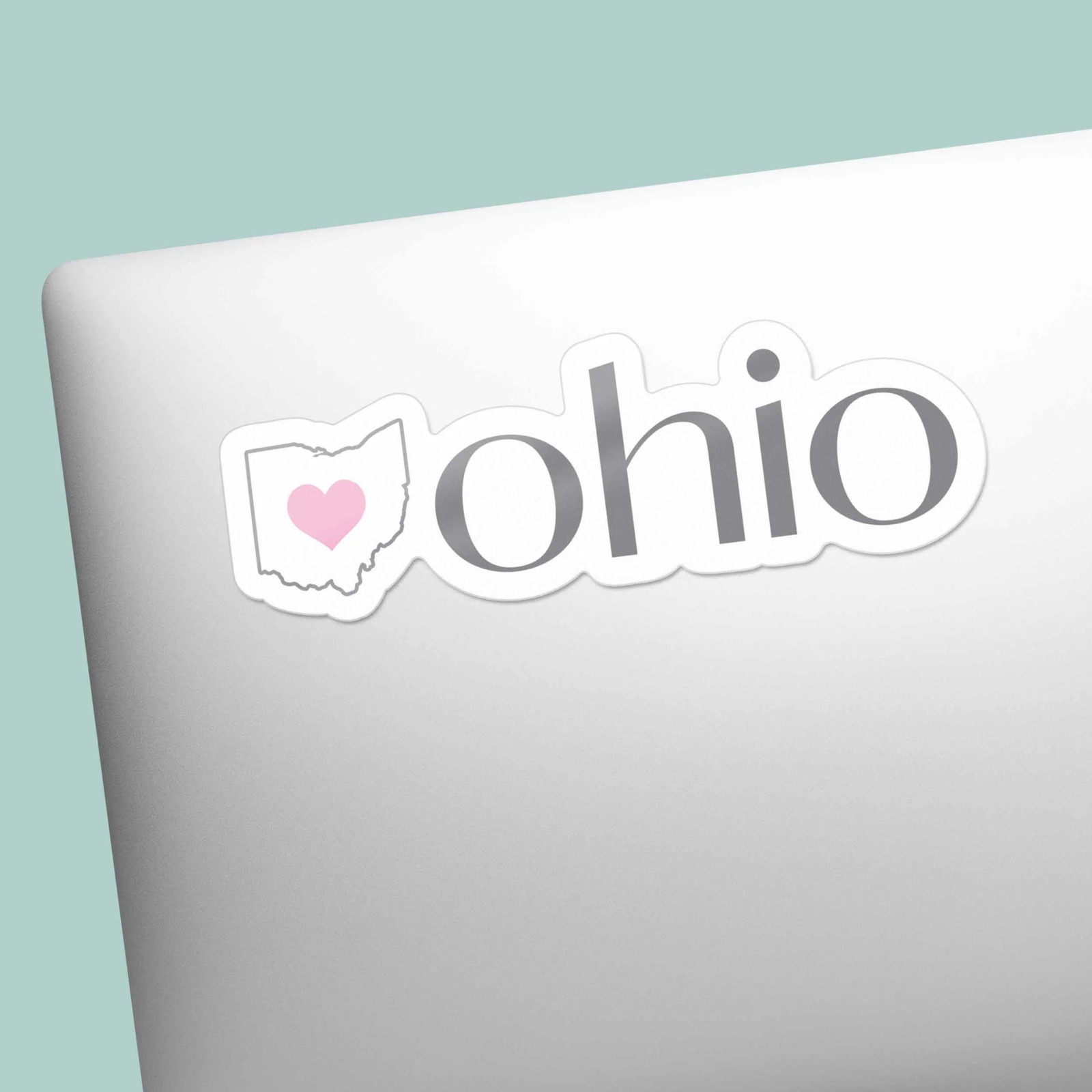 Ohio Heart Sticker – Cute State Map Midwest Decals for Laptop & Hydroflask