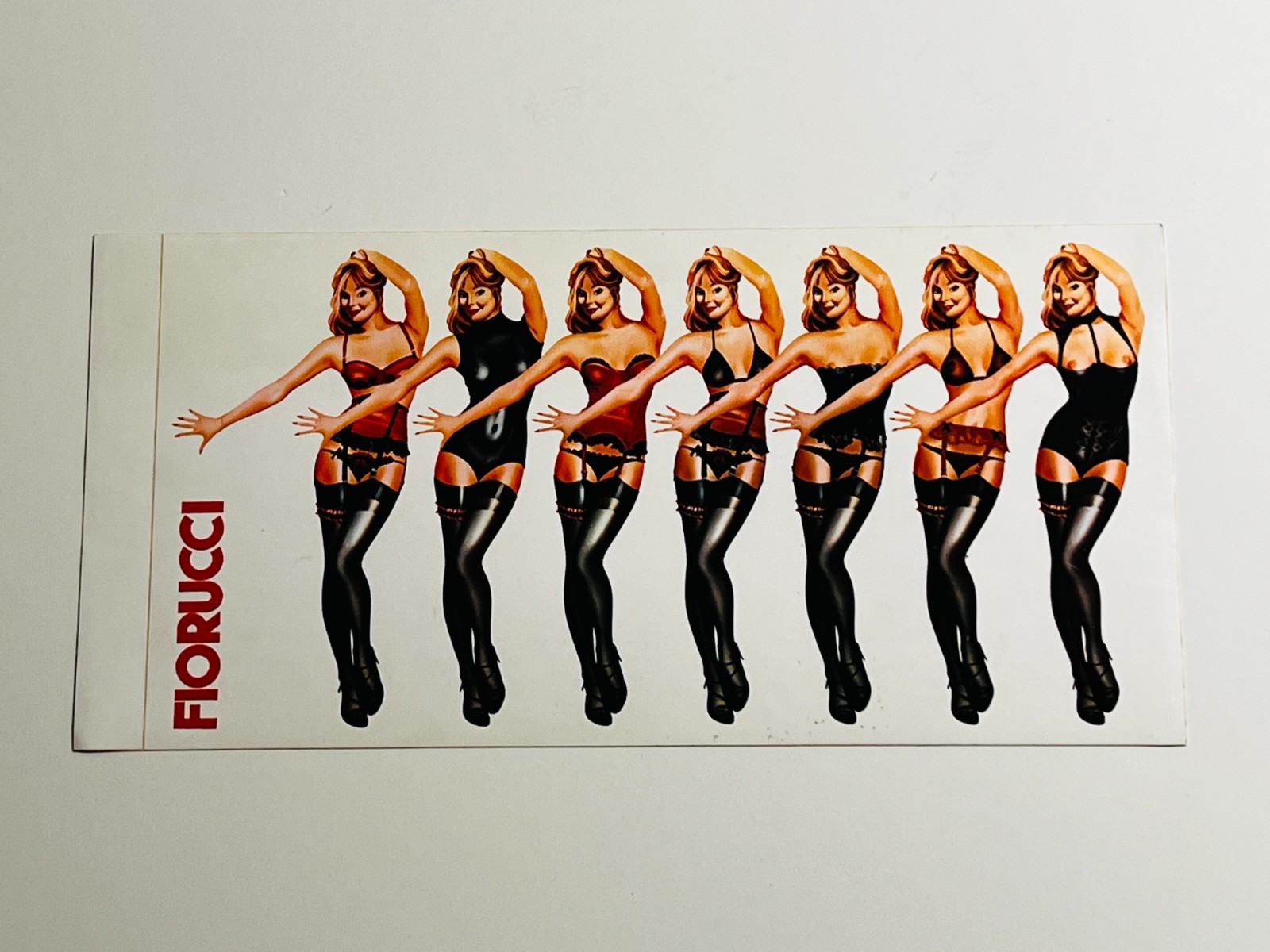 1974 FIORUCCI 7 Women in Lingerie Sticker Very RARE & Cool Milano !