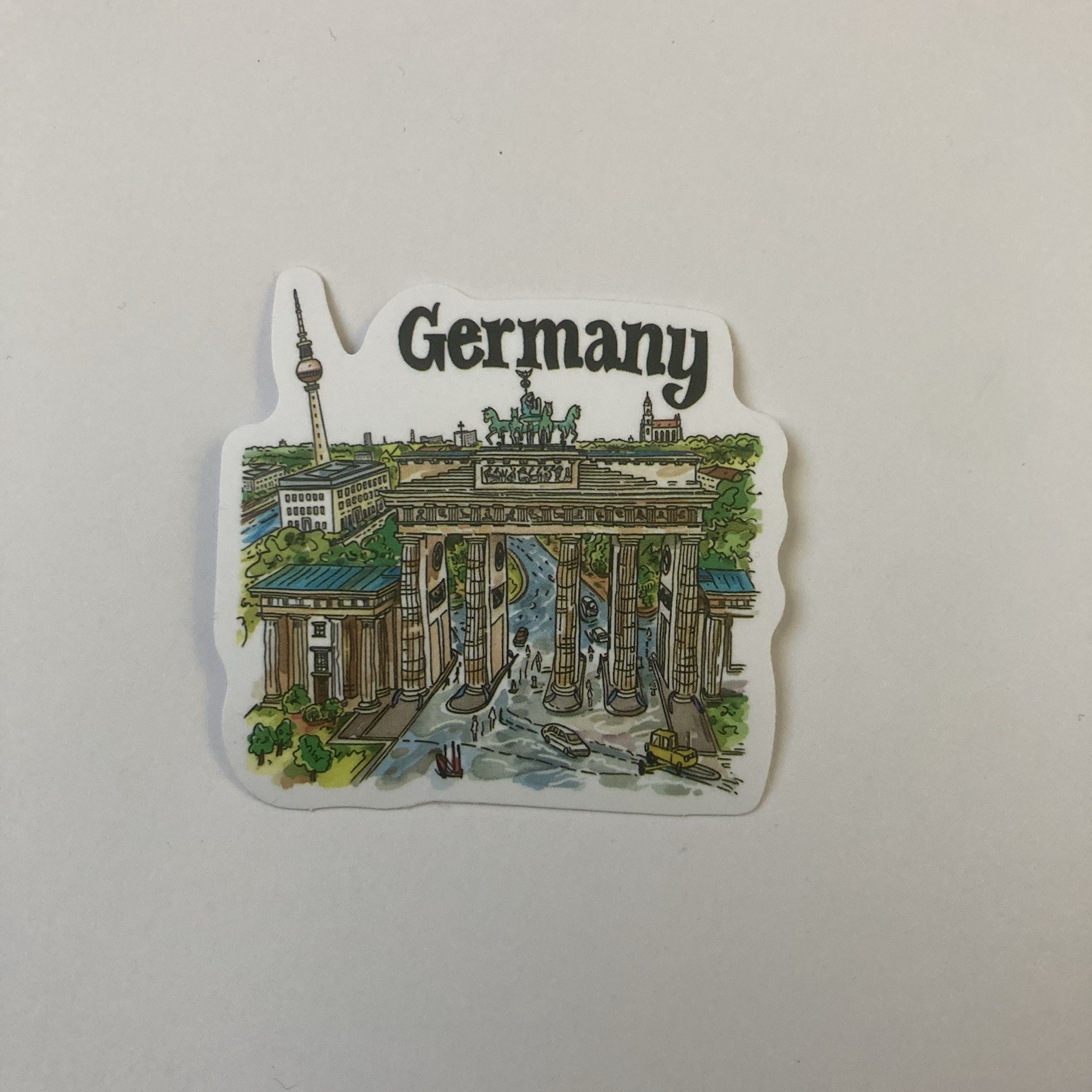 Germany Berlin Brandenburg Gate TV Tower Cityscape Travel Country Decal Sticker