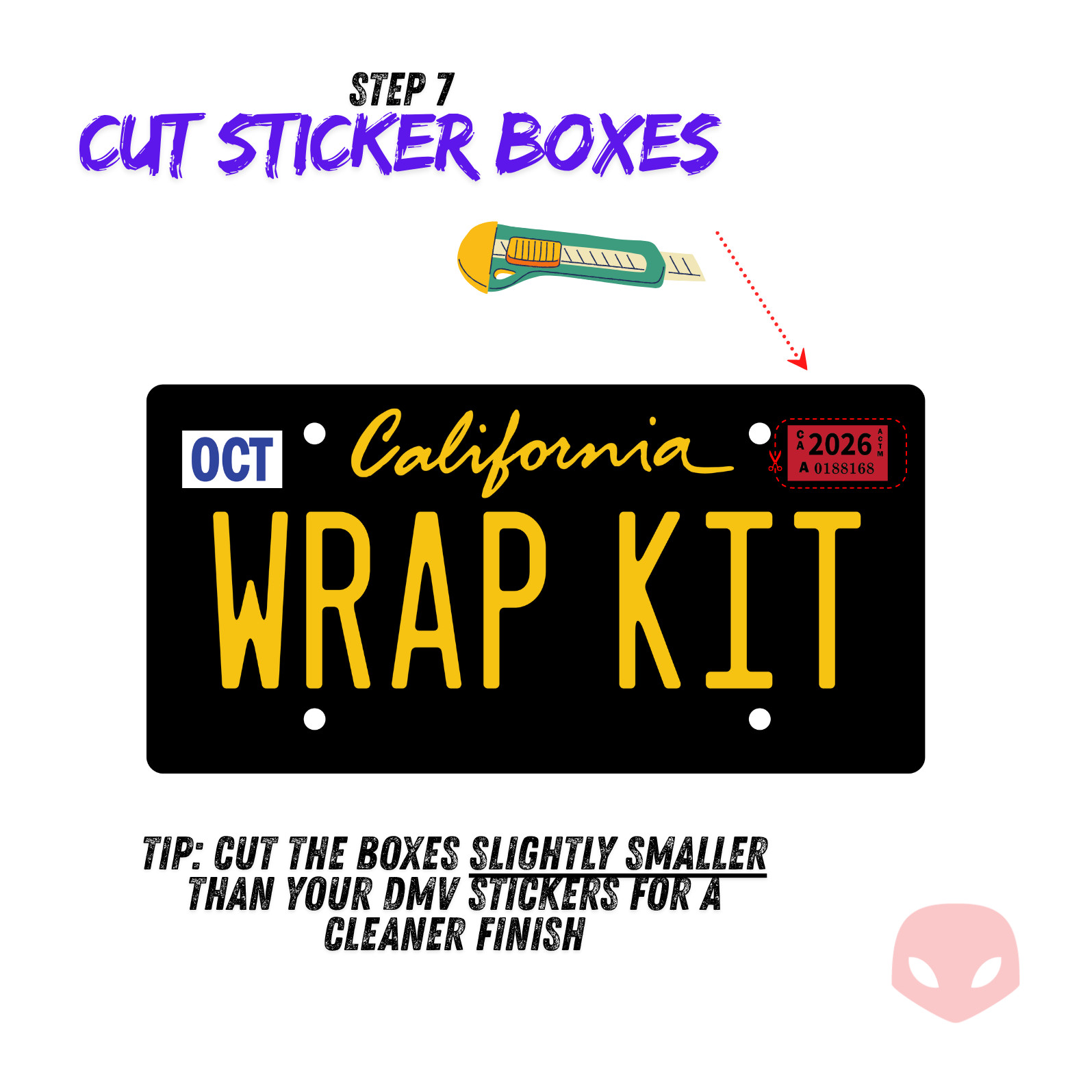 Golden Yellow Reflective California Plate Wrap DIY Kit