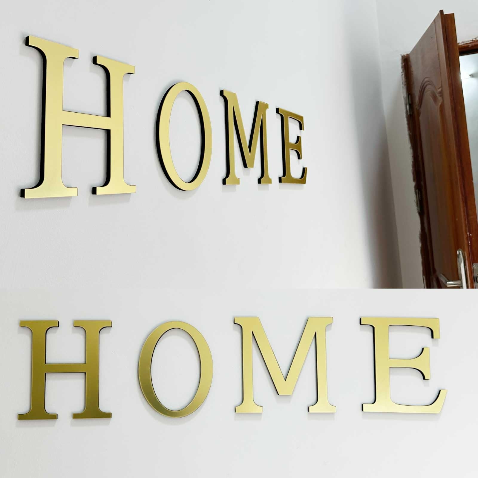 Large 3D Raised Letter Wall Stickers, 20cm 7.87inch Acrylic Alphabet Decals, …