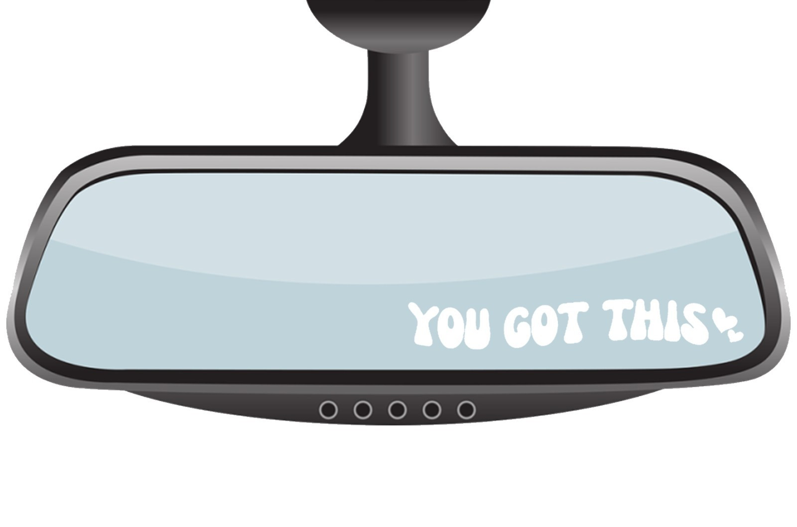 You Got This Heart Tiny Vinyl Decal Sticker Rearview Mirror Car Truck Set of 2