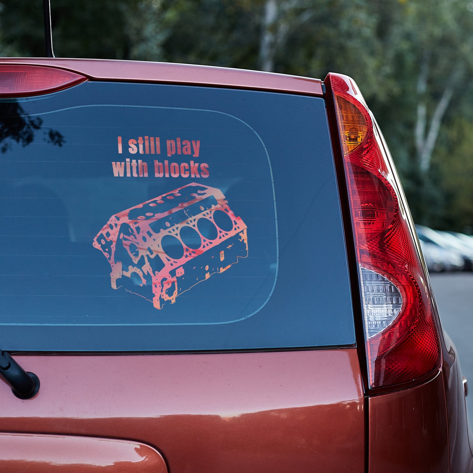 I still play with blocks Vinyl Decal, mechanic gift, handyman gift,car guy