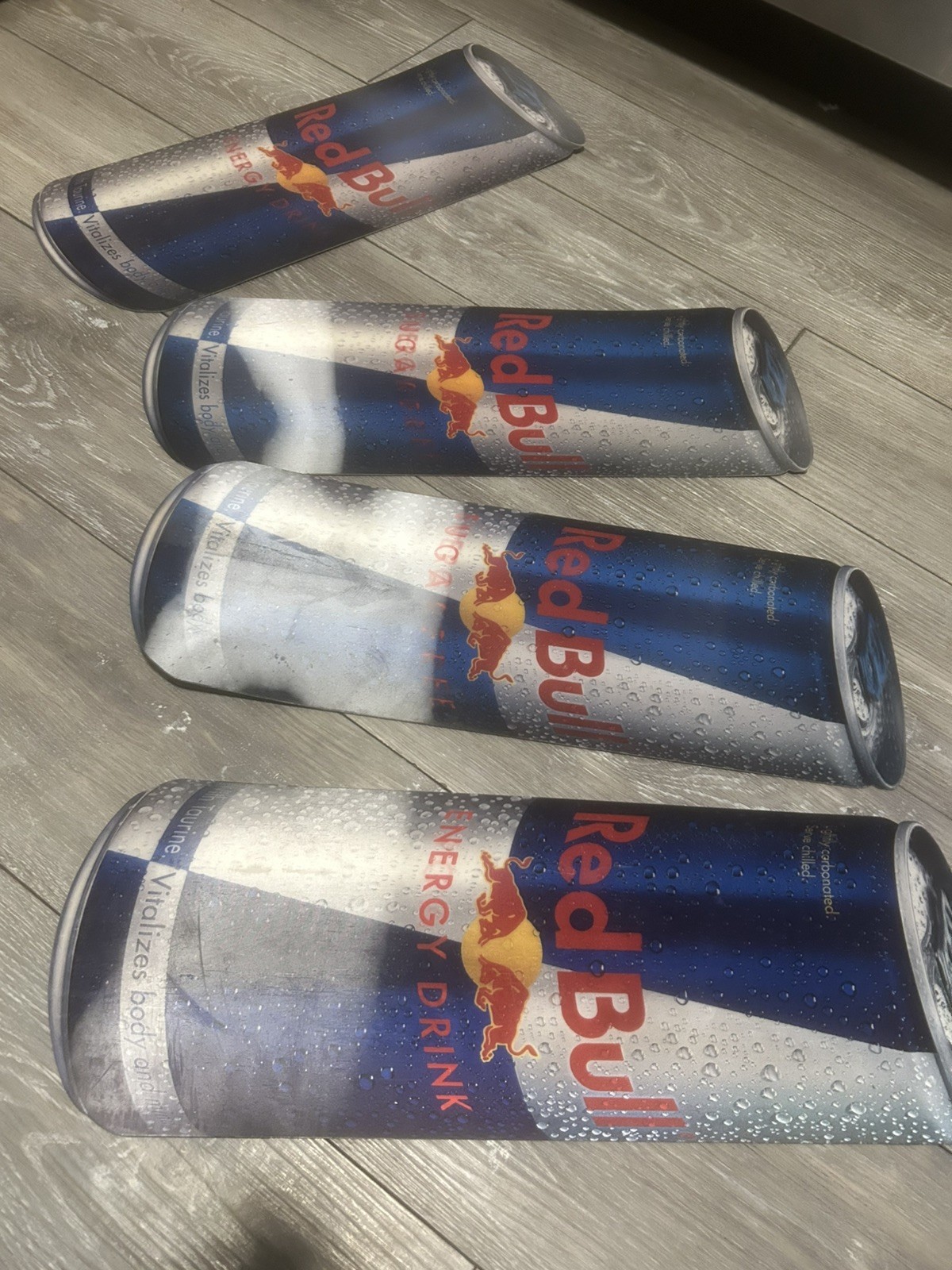 4 RedBull window can sticker decal , lenticular 2 sided 20" by 7” new