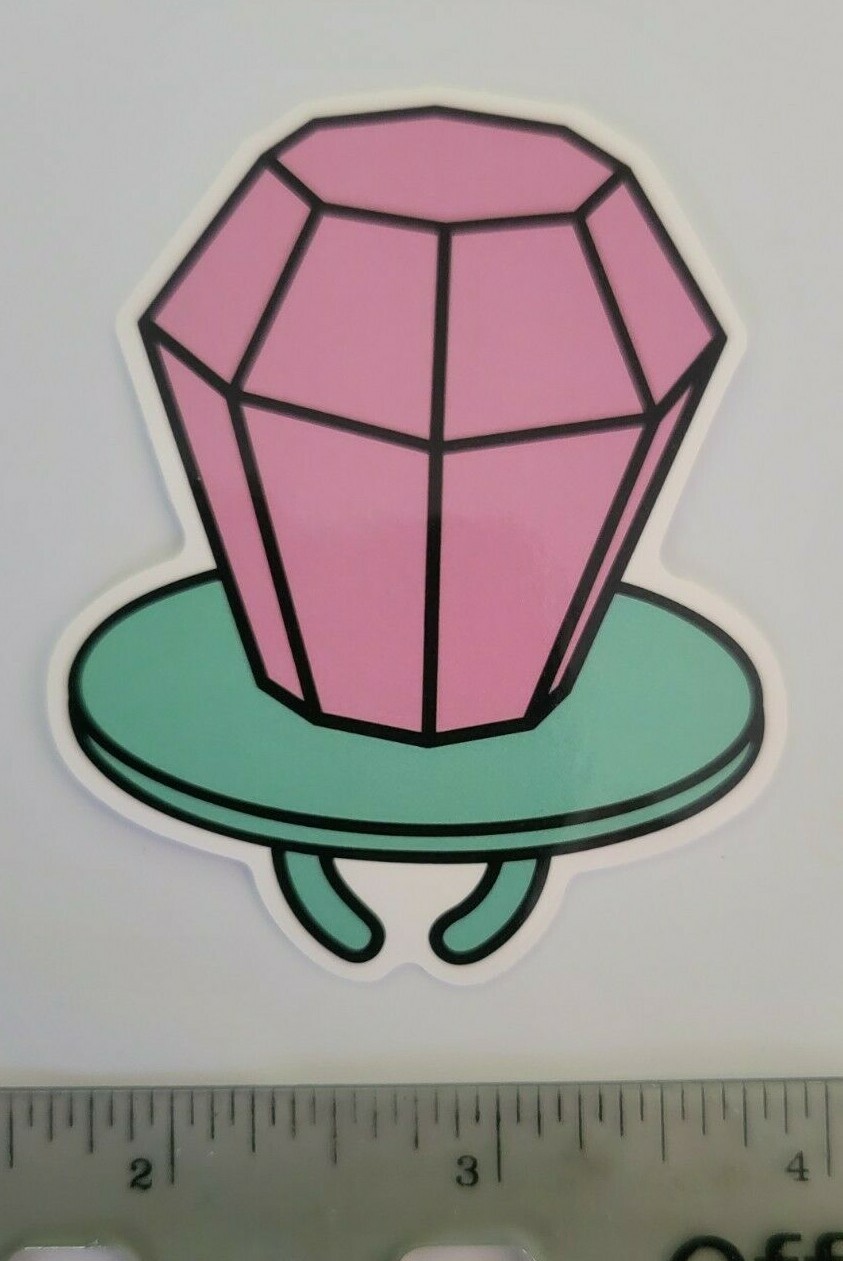 GEM RING – Sticker – Approx. 2 1/2" x 2 1/4" Glossy Material