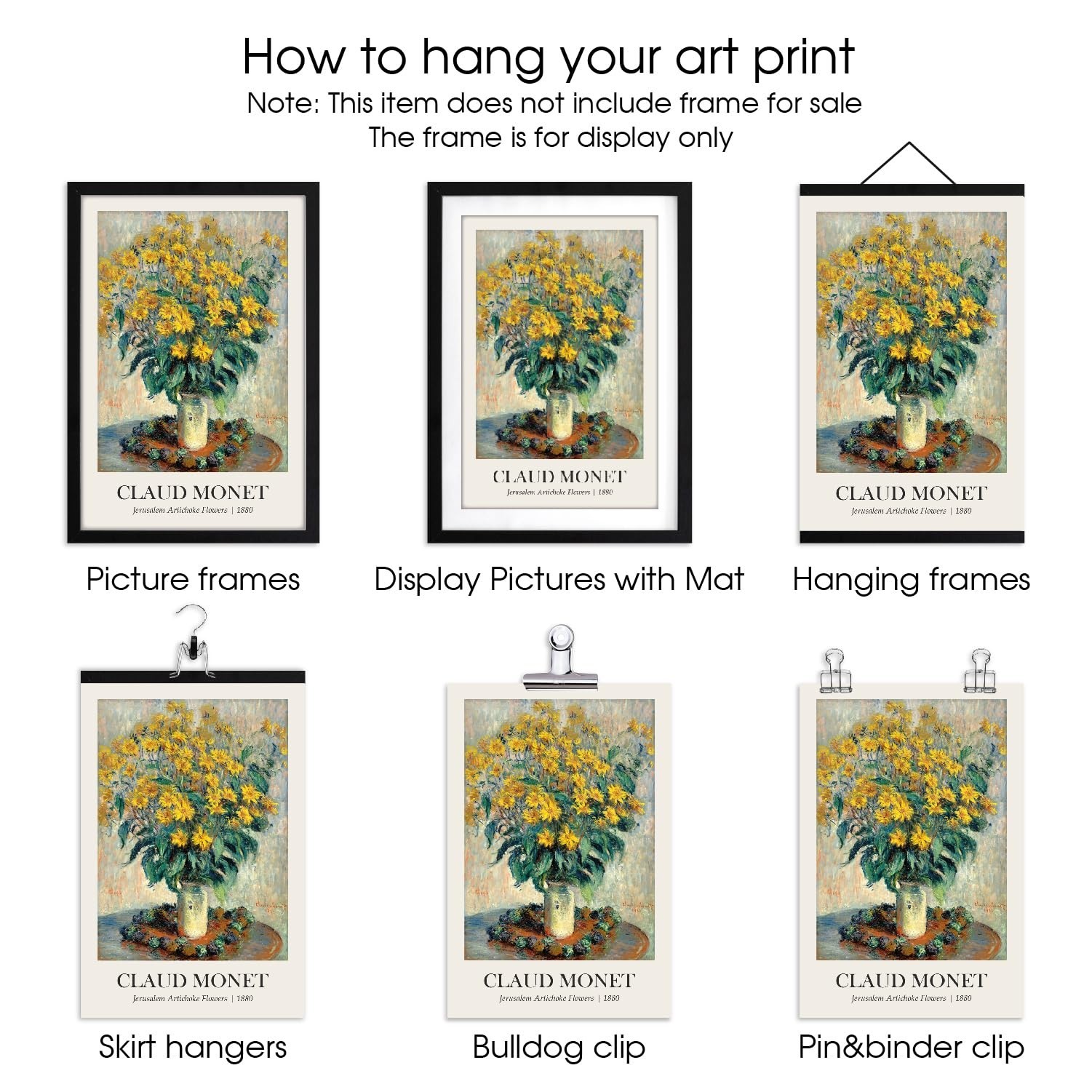 BulbaCraft 3 Pcs Claude Monet Wall Art – Vintage Impressionist Canvas Prints …