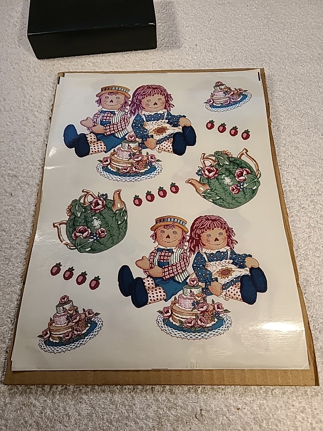 LOT OF 3 Springs Art Works Decorative Transfers Raggedy Ann & Andy