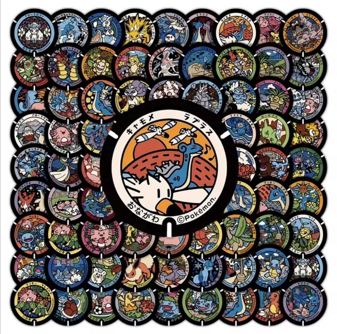 20 PCS Mini Cute Pokémon Card Characters Cartoon Doodle Anime Stickers BRAND NEW
