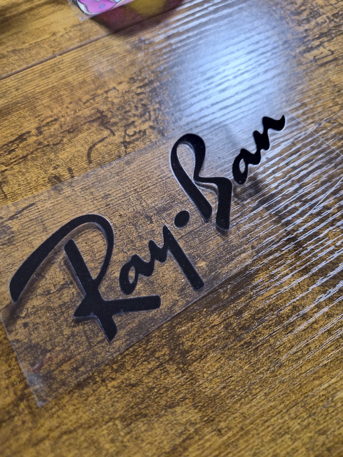 R B BLACK Aviator Logo High Quality UV DTF Raised Decal