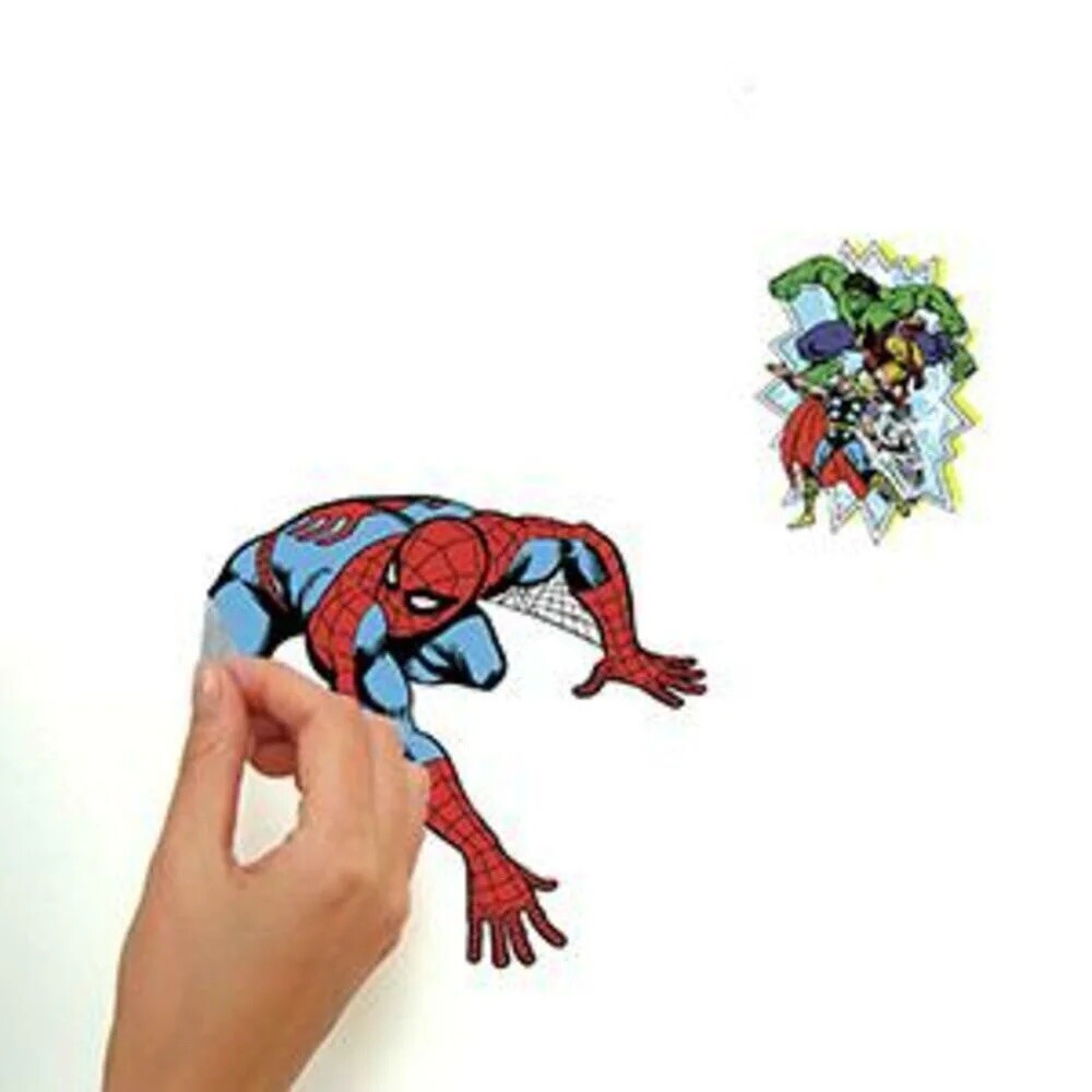New MARVEL CLASSIC Superheroes Avengers Wall Decals Boys Bed Room Decor Stickers