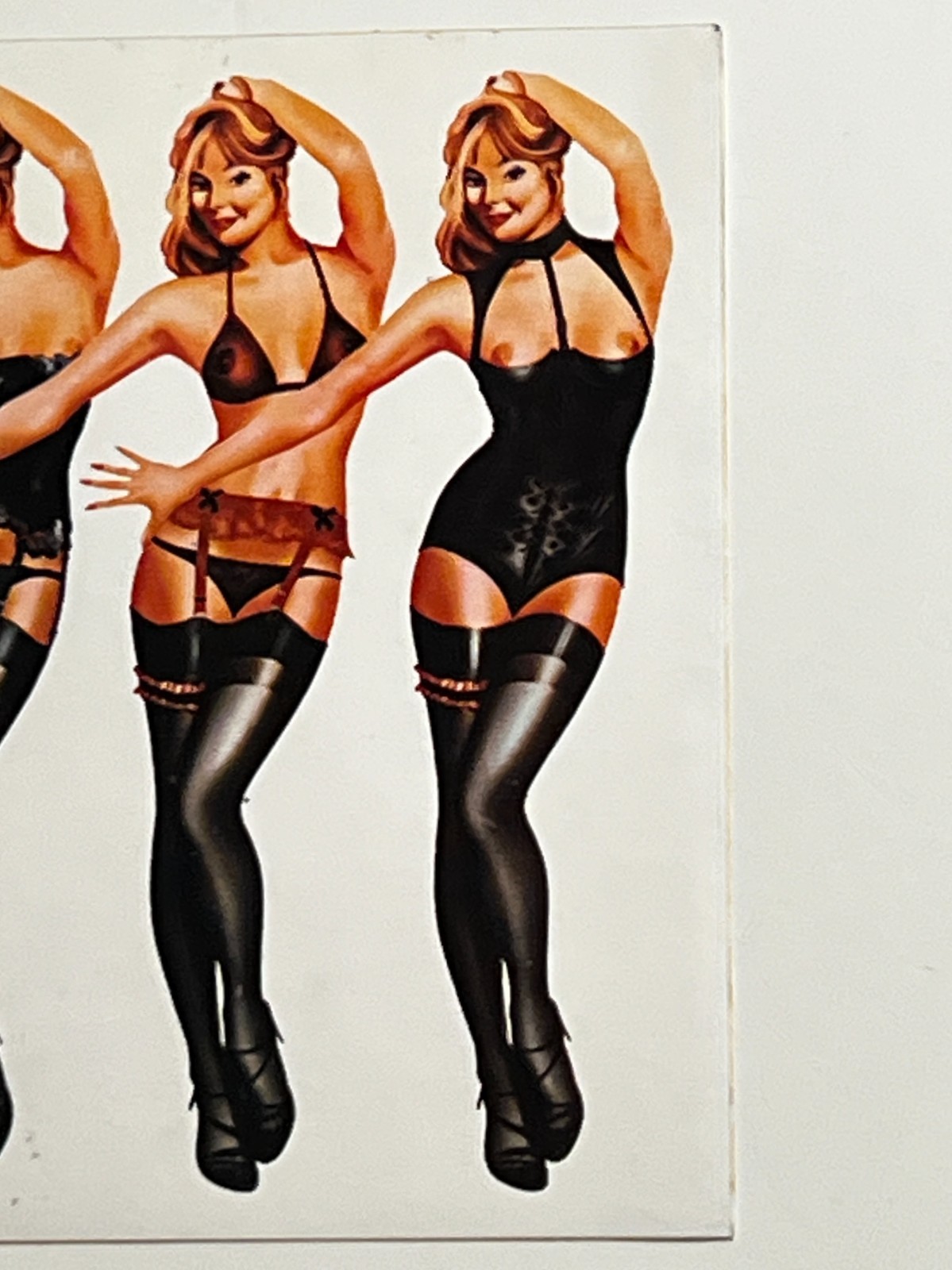 1974 FIORUCCI 7 Women in Lingerie Sticker Very RARE & Cool Milano !