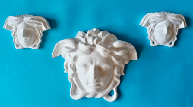 Gypsum Stucco Decoration Gorgon Various Sizes And Colors, Sets Stucco Decor