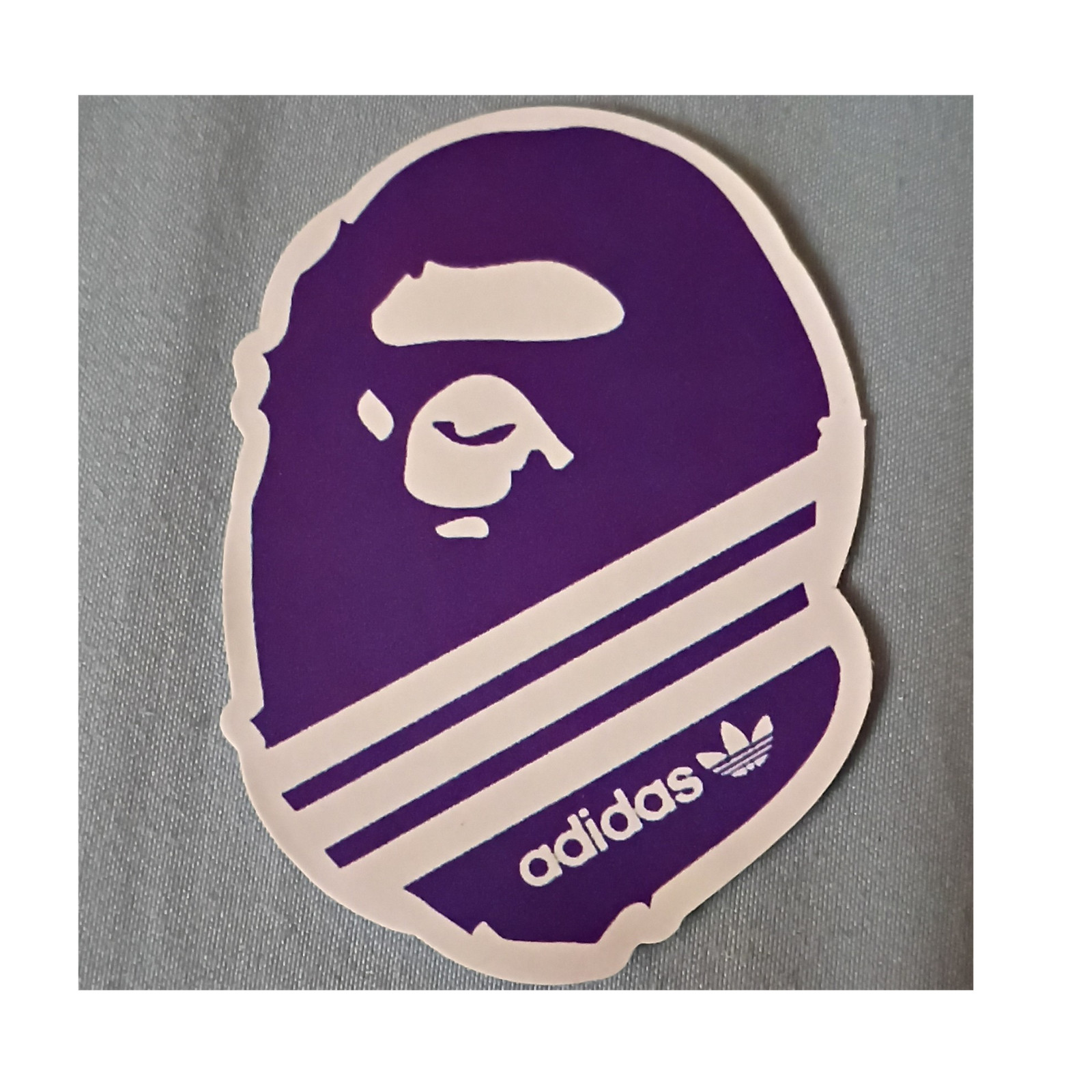 adidas Purple Vinyl Head Logo Sticker Unisex Brand Logo Art skateboard