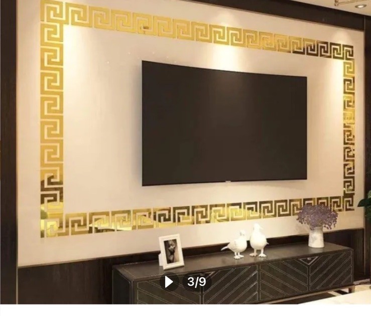 50 Pcs DIY Geometric Shape Acrylic Decorative Mirror Stickers C1