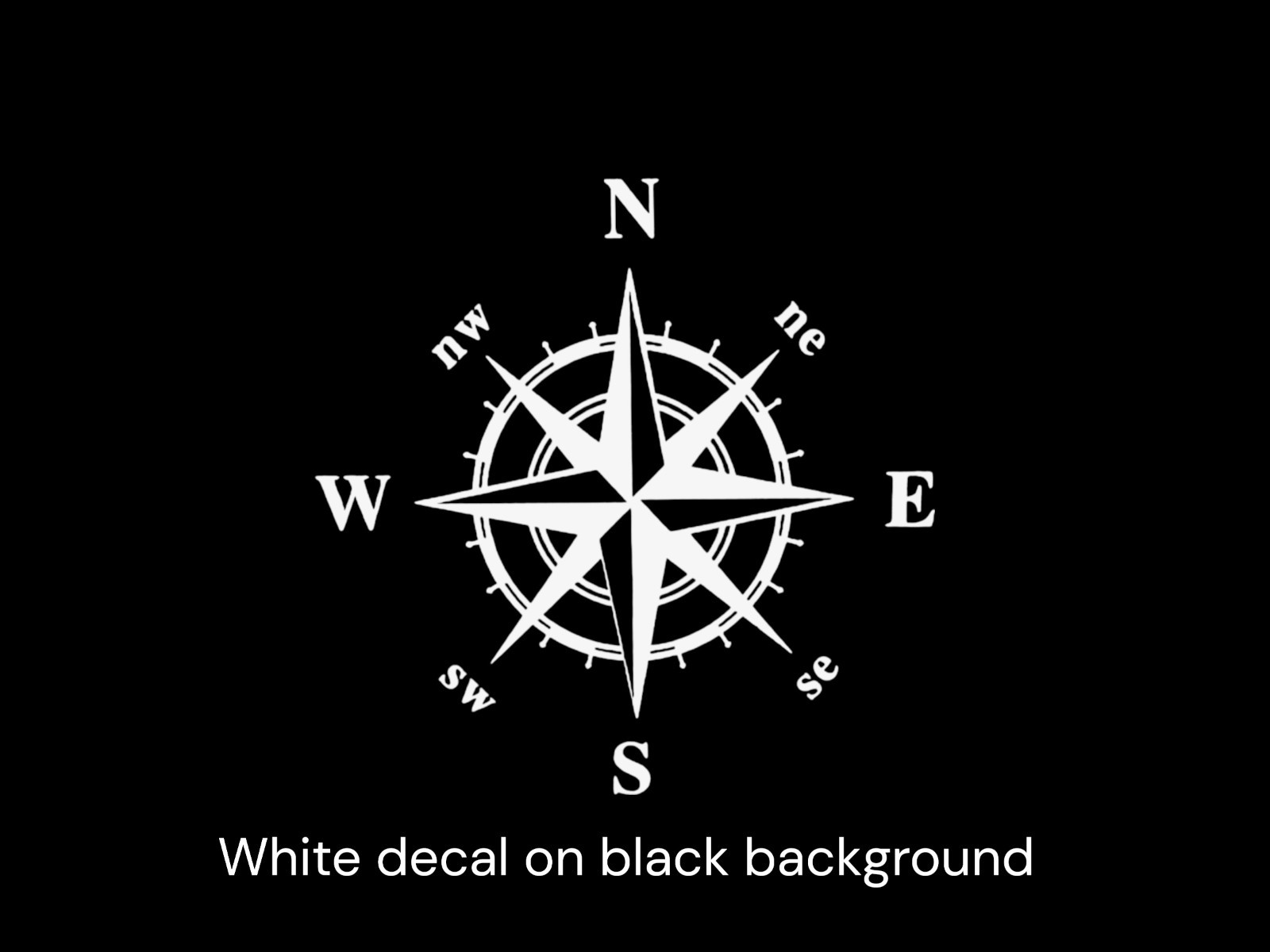 NSEW compass design #3 Decal for car Windows Laptops most Smooth Surfaces