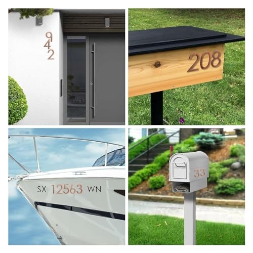 Self Adhesive Mailbox Numbers,Door Address Number Stickers for Office Bronze