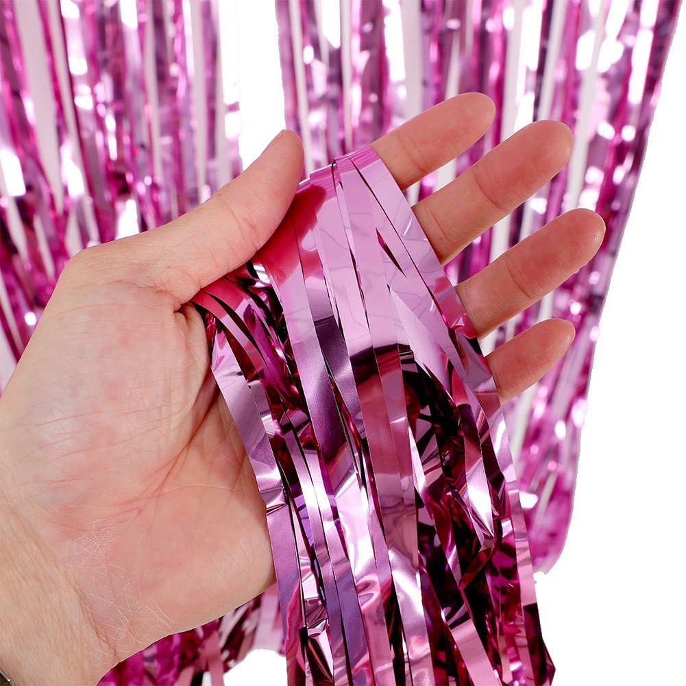 Multi Color 2m Thick Rain Silk Curtain for Party Background Wall Decoration