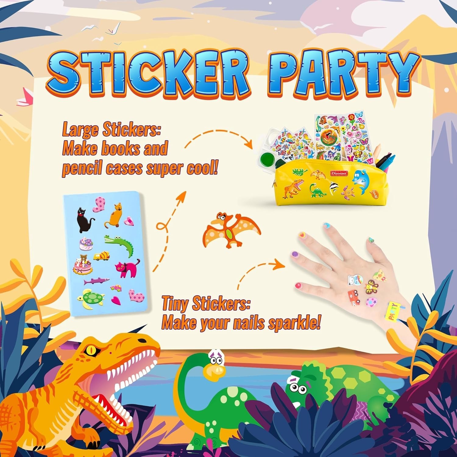 3200+ Kids 3D Puffy Stickers | 64 Sheets Cute Animal Reward Stickers