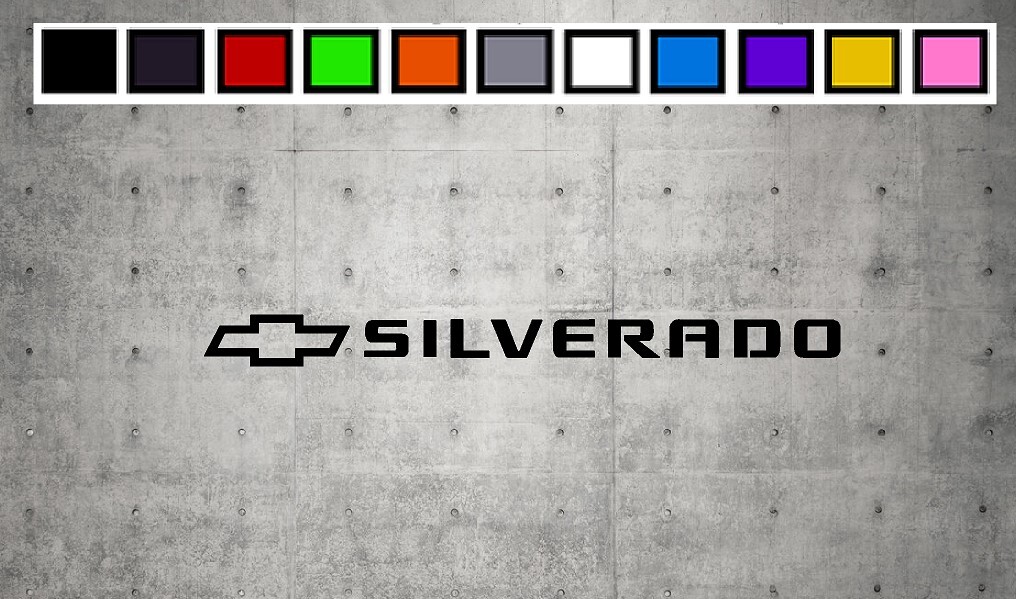 Silverado with bowtie LOGO Vinyl Decal Sticker Emblem Car Truck Window 4" 6" 8"