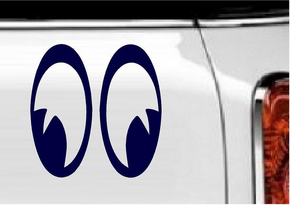Moon Eyes Sideways Vinyl Decal Home Décor 6" x 6"