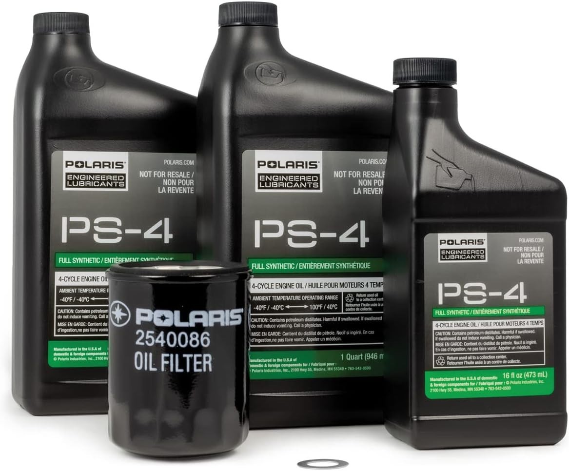 PS4 Oil Change Kit for Specific RANGER, GENERAL, RZR, ACE 900 XC Models With 4 S