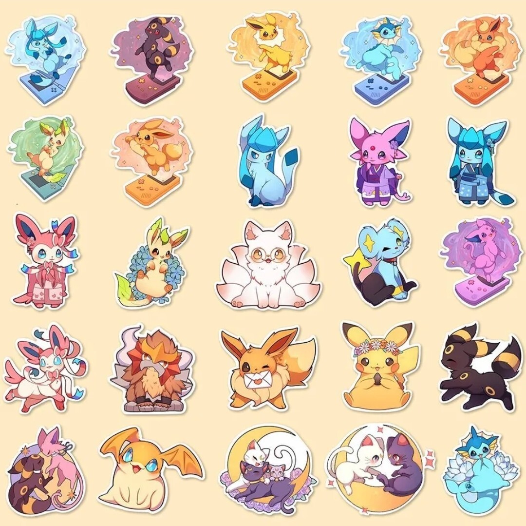 10 PCS Pokémon & Eeveelutions Mix Stickers BRAND NEW